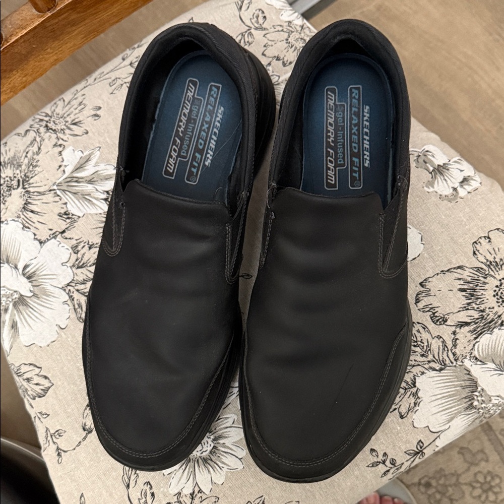 Skechers Men's Black Slip-On Loafers